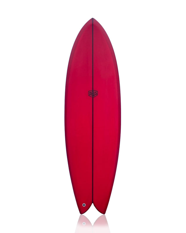 5'8 Quad Deep Red