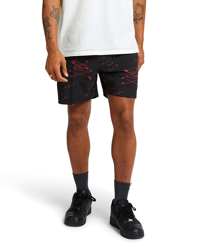 Old House Boardshort - Red