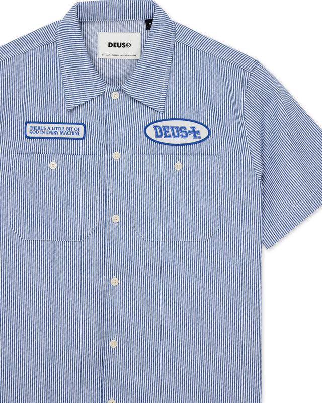 No Shelter Work Shirt - Blue Stripe