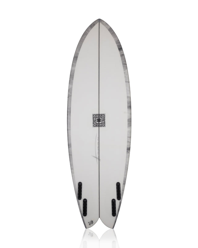 5'9 Quad BW Marble