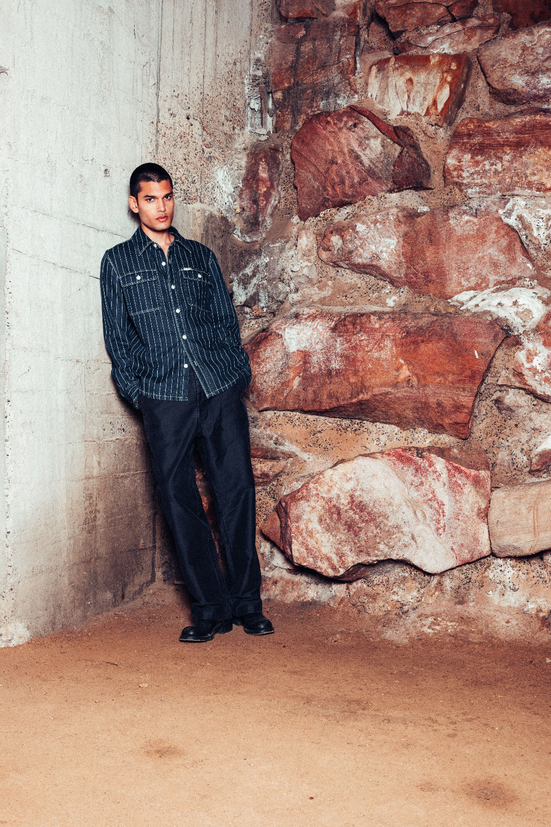 Shirts | Deus Ex Machina | Vacay Stripe Denim Shirt - Indigo