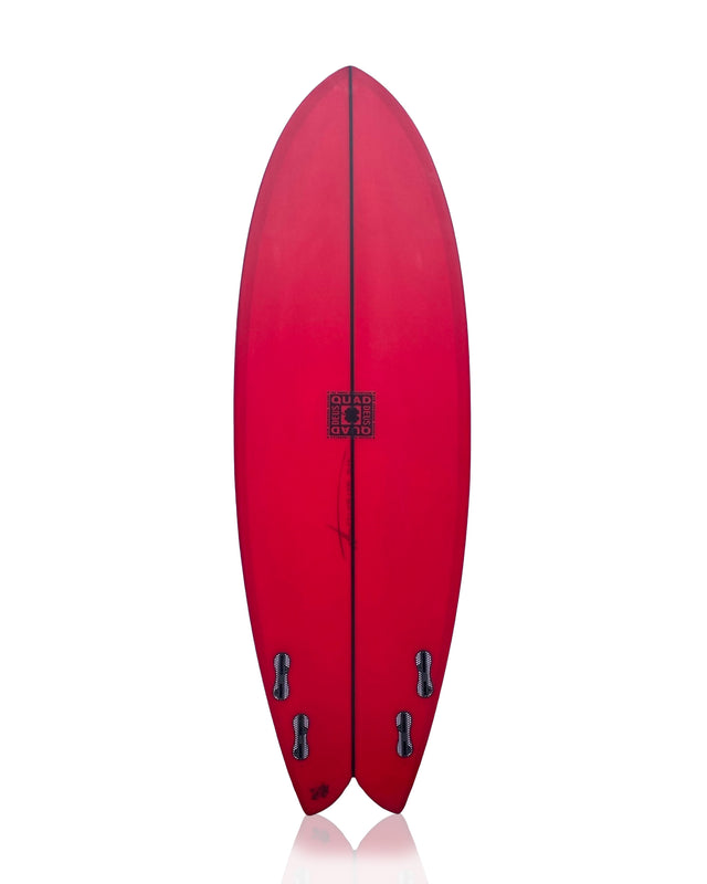 5'8 Quad Deep Red