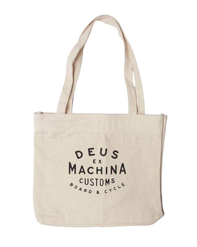 100% cotton canvas classic tote bag with twin printed logo art and self fabric shoulder straps